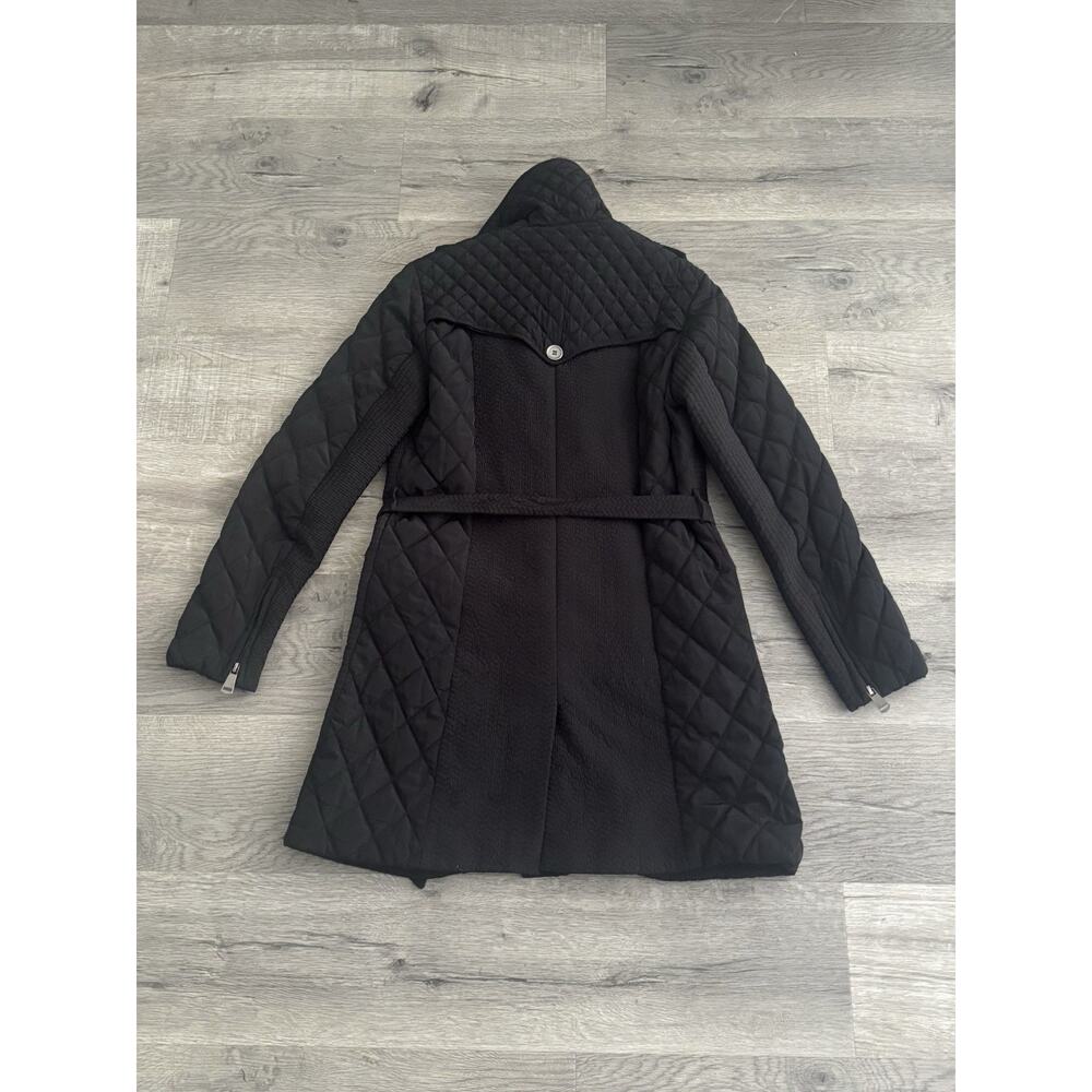 Burberry London Women’s M Quilted Jacket Trench Coat Tie Belt Nova Check Lining - Picture 10 of 11